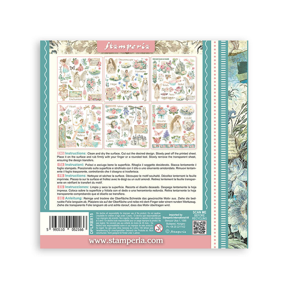 Stamperia - Wonderland - Rub On Assortment 6pcs. - 15,5 x 15,5 cm