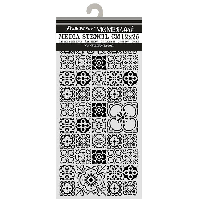 Stamperia - Thick Stencil 12x25 cm - All Around - Tile