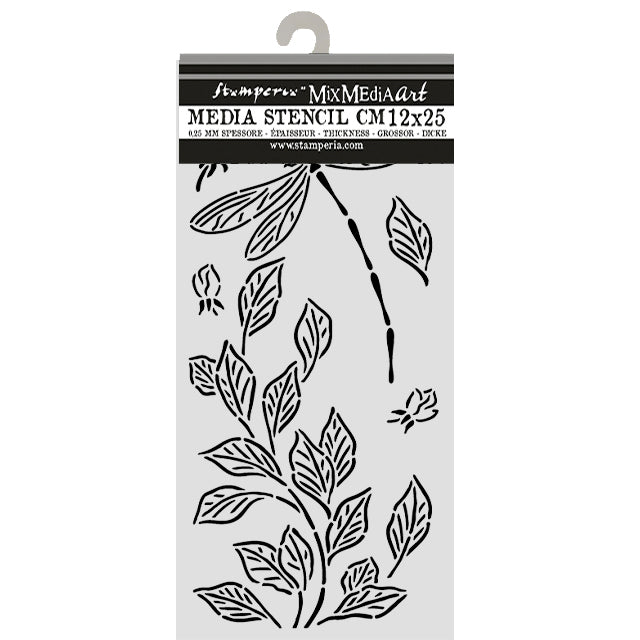 Stamperia - Thick Stencil 12x25 cm - Wonderland Dragonfly