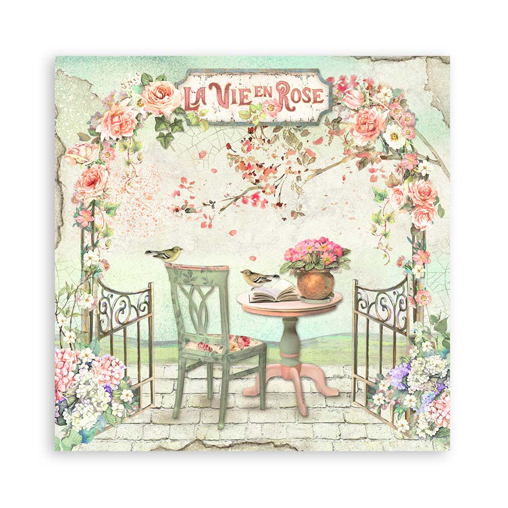 Stamperia  - House of Roses - Paper Pad 8 x 8" (10ark)