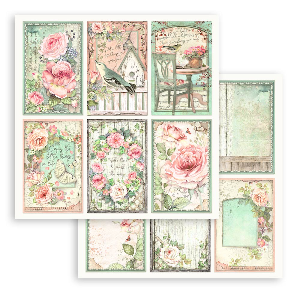 Stamperia  - House of Roses - Paper Pad 8 x 8" (10ark)