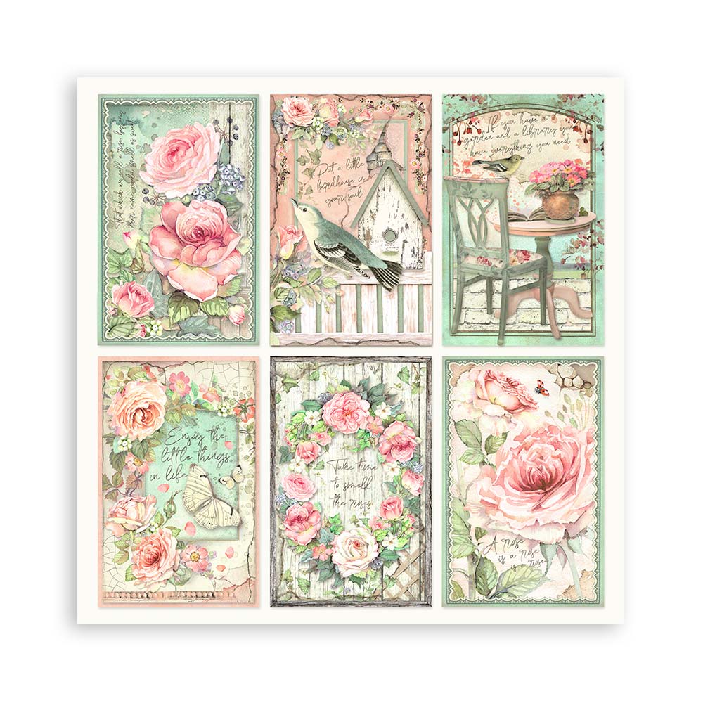 Stamperia  - House of Roses - Paper Pad 8 x 8" (10ark)