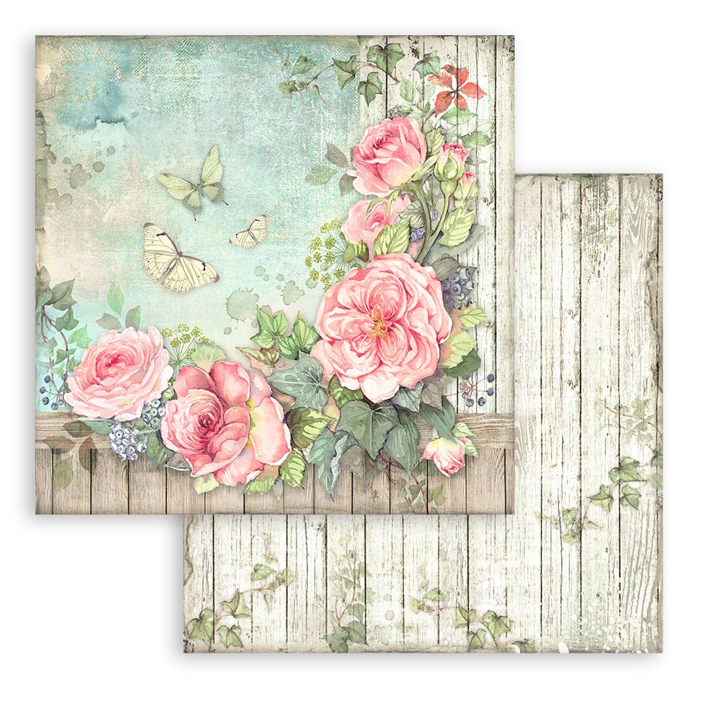 Stamperia  - House of Roses - Paper Pad 8 x 8" (10ark)