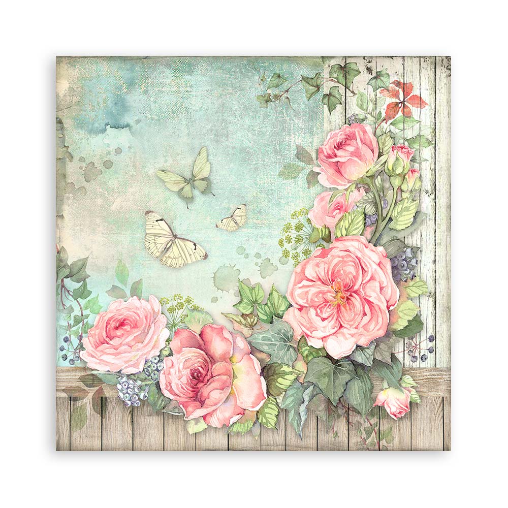 Stamperia  - House of Roses - Paper Pad 8 x 8" (10ark)