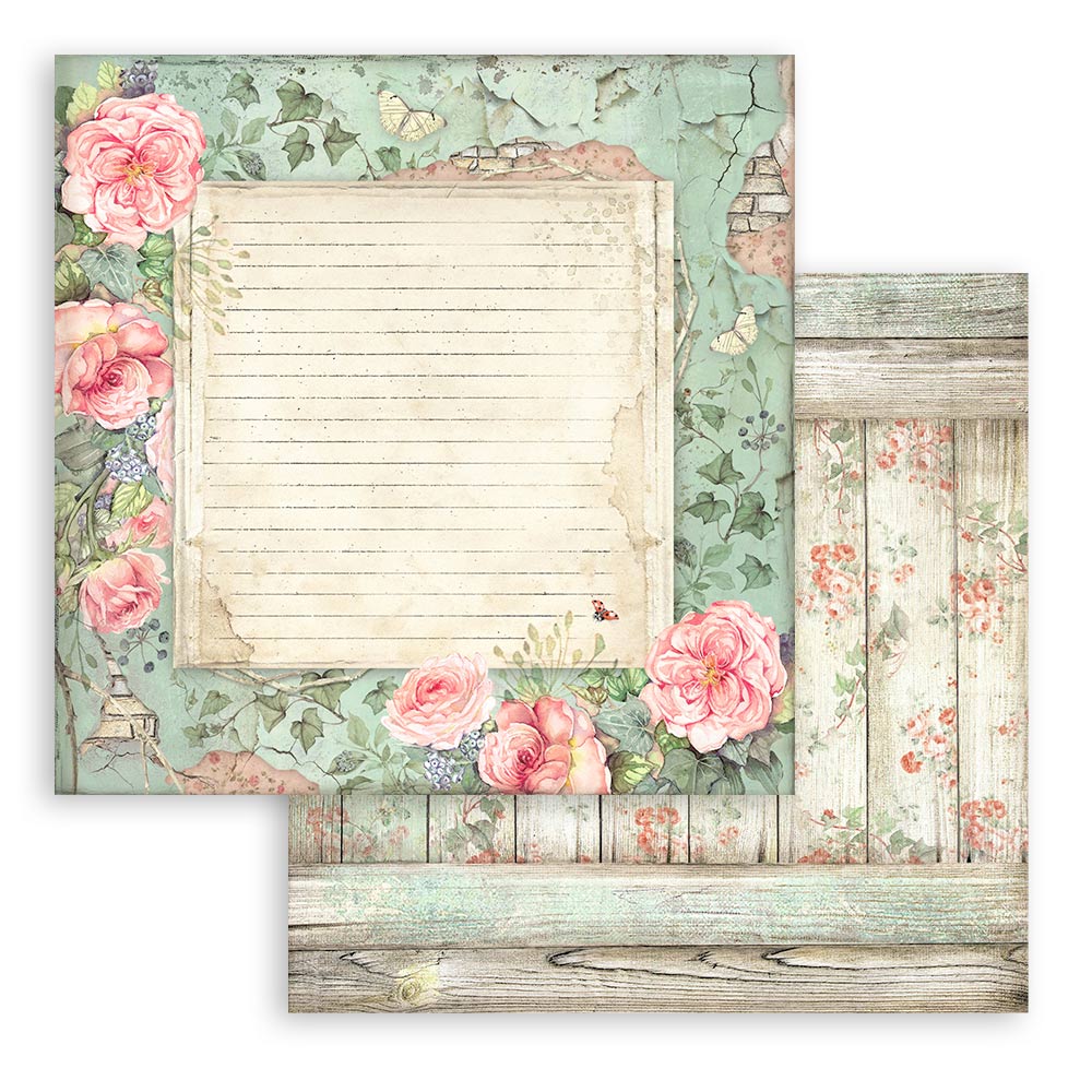 Stamperia  - House of Roses - Paper Pad 8 x 8" (10ark)