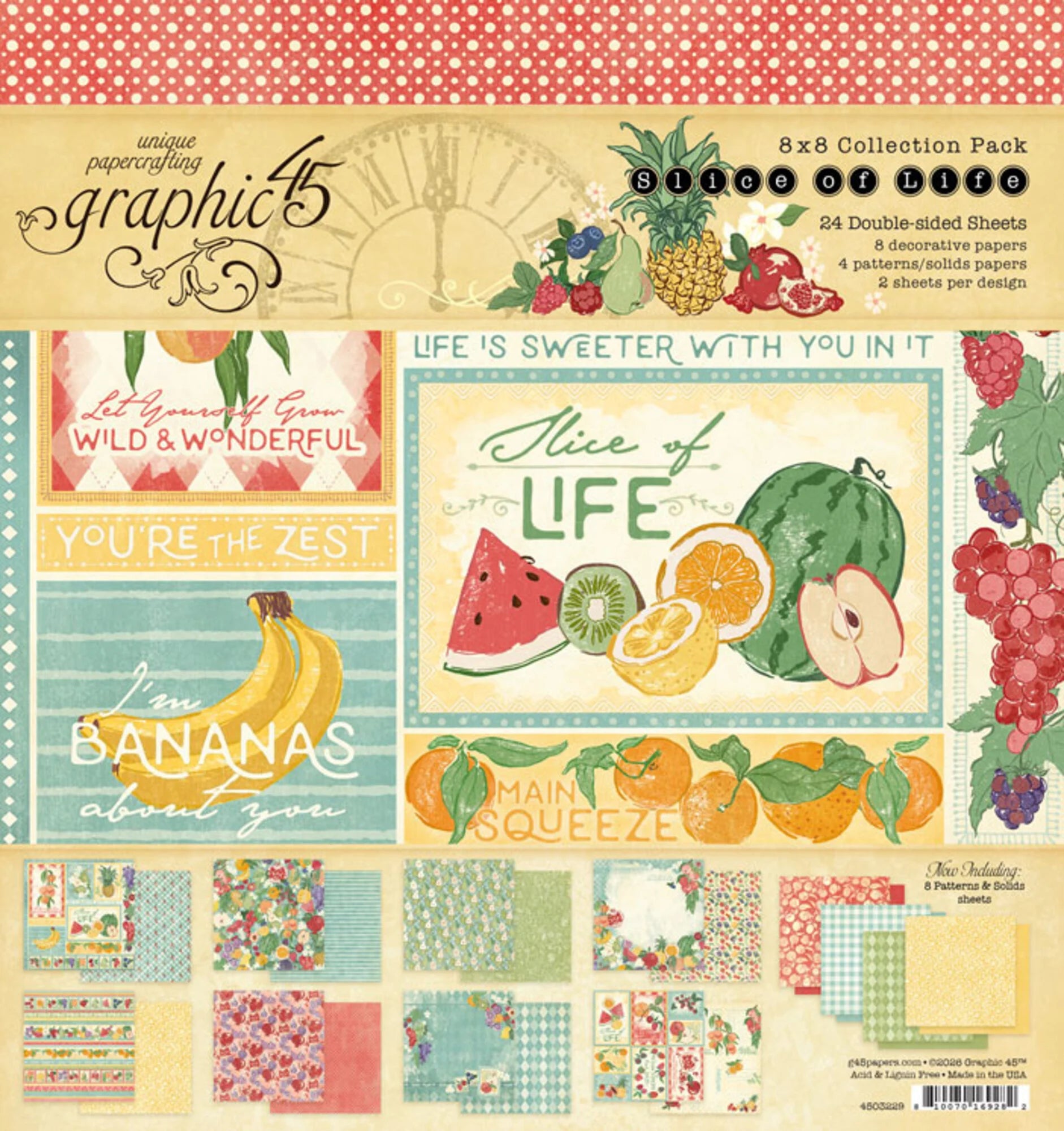 Graphic 45 - Slice of Life - Paper Pad 8x8"