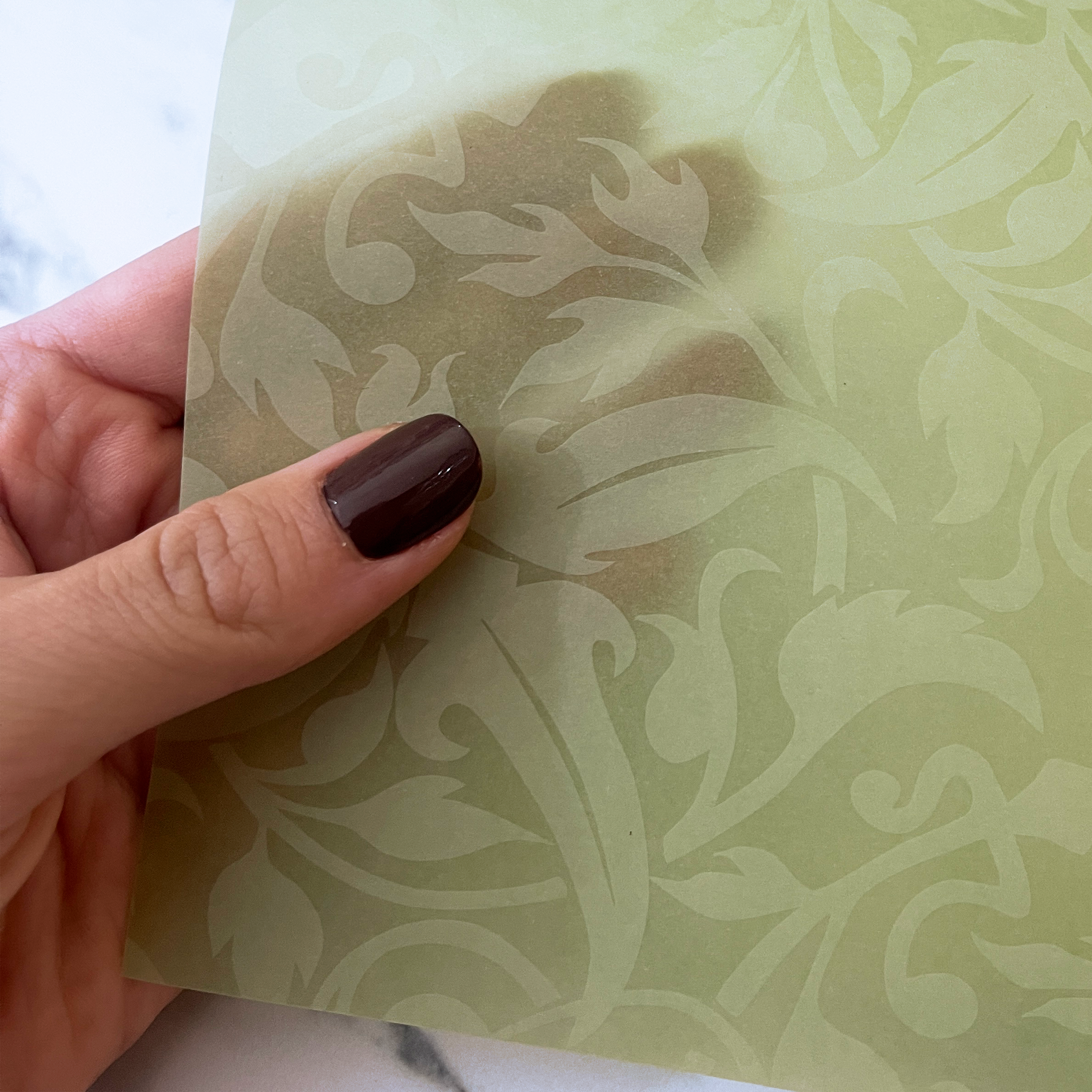 Vellum  - Swirly green  - lettersize - 110 g