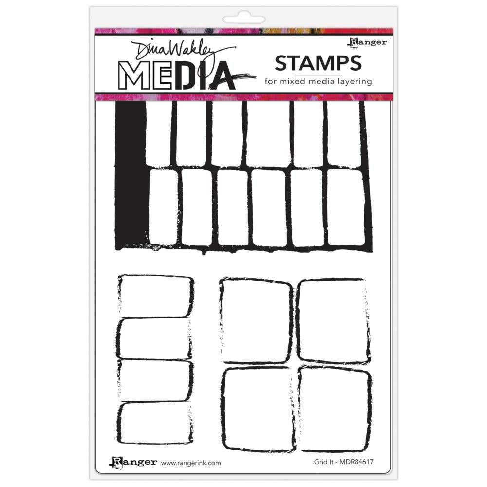 Dina Wakley Media - Stamps - Grid it