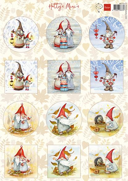 Marianne Design - Utklippsark - Hetty's Mini's - Gnomes