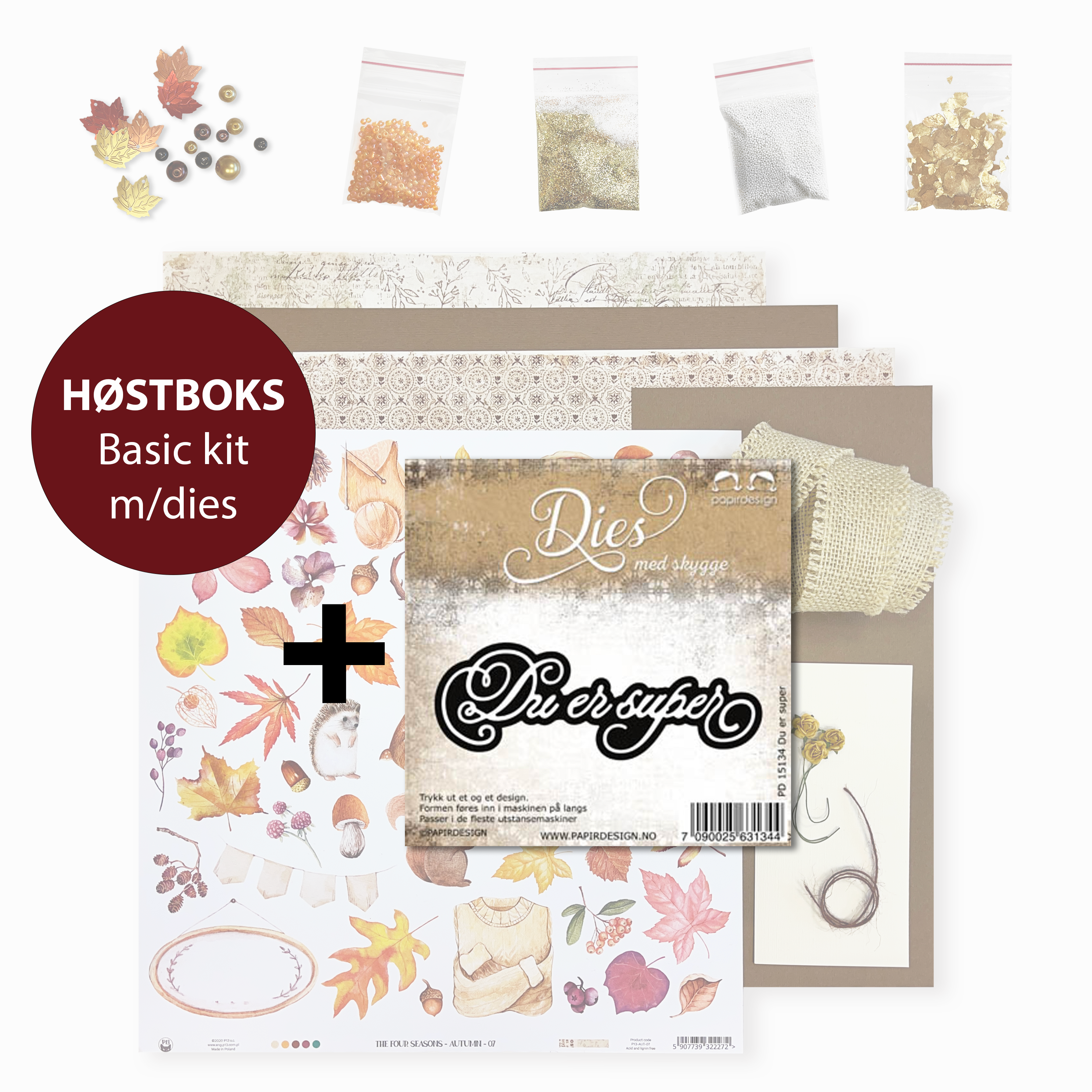 Scrap a long m/Yasmin - Høstboks  - Basic Kit m/dies