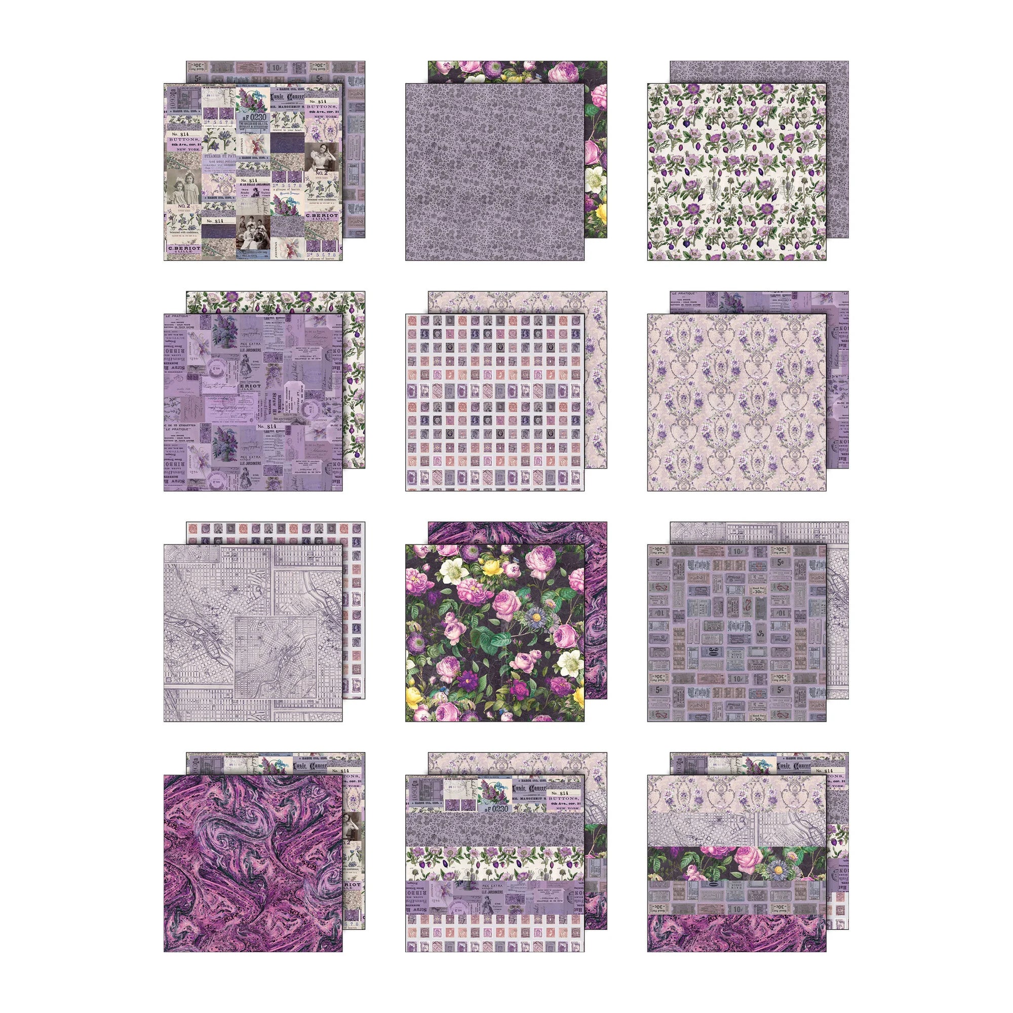 Tim Holtz - Idea-ology - Palette Collection - 12 x 12" - Purple