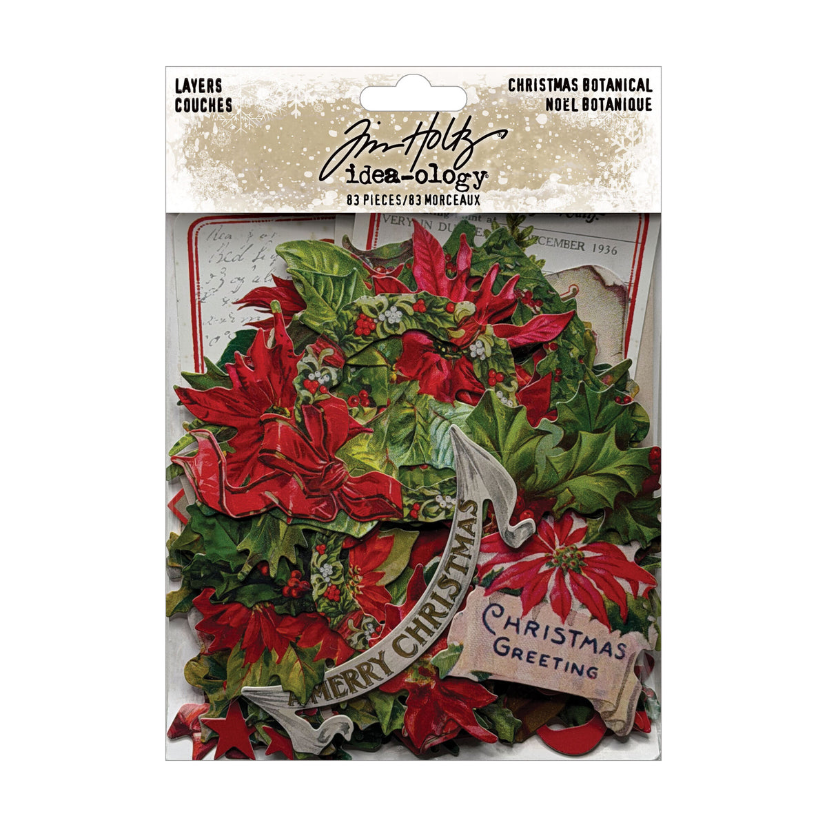 Tim Holtz - Idea-ology - Christmas Layers Botanical - Forhåndsbestilling - Ventet på lager 20.10