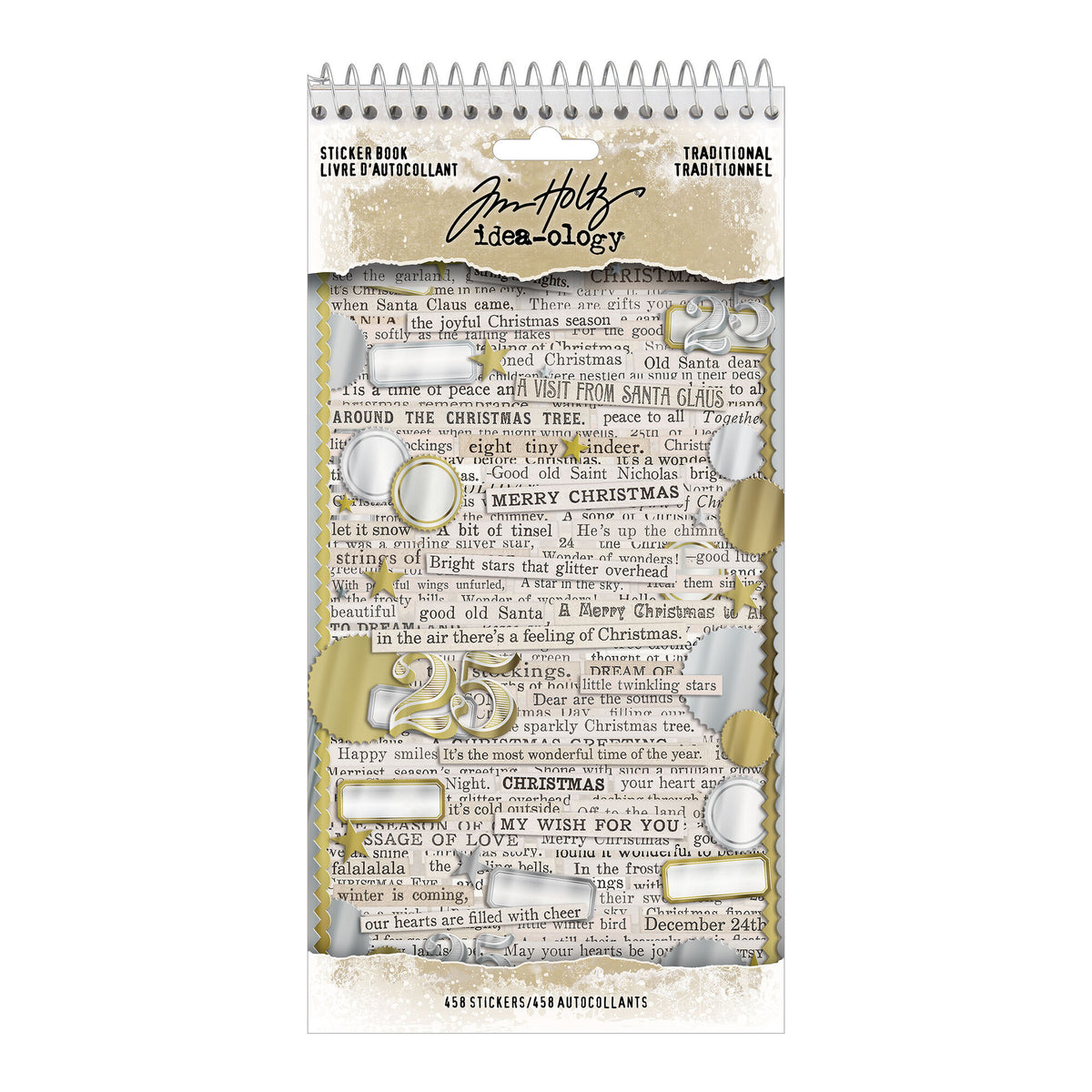 Tim Holtz - Idea-ology - Christmas Sticker Book Traditional