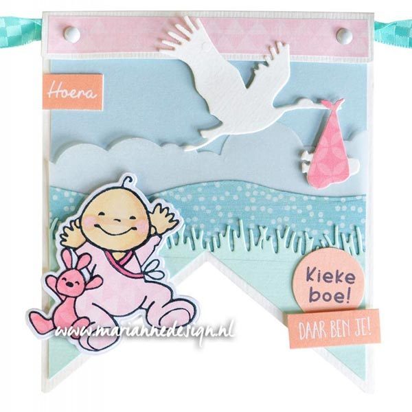 Marianne Design - Clear Stamp & Die - Eline's Animals - Storks /Babies