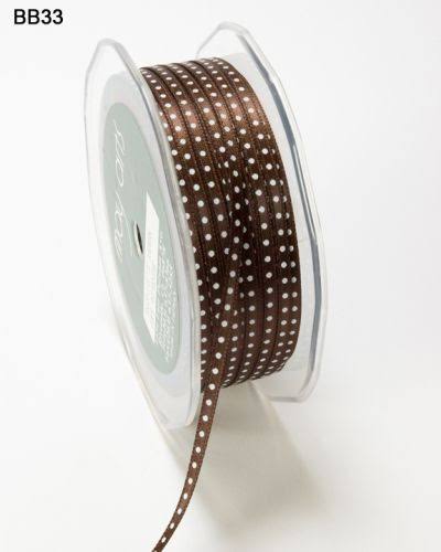May Arts - Dotted Satin  - Brown - METERSVIS