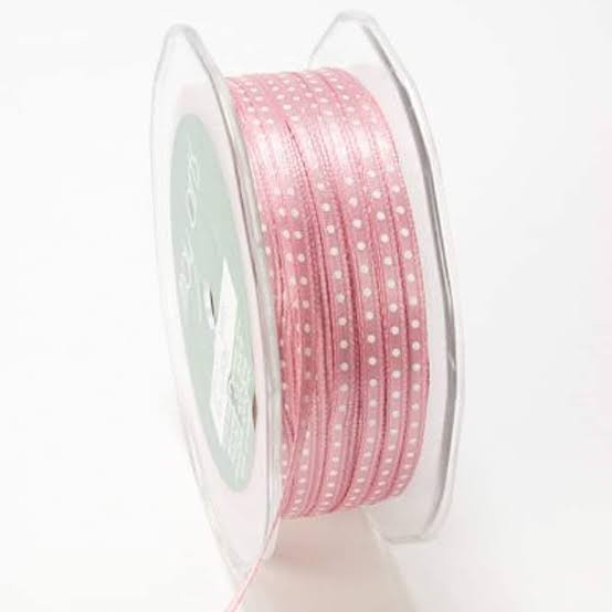 May Arts - Dotted Satin  - Pink - METERSVIS