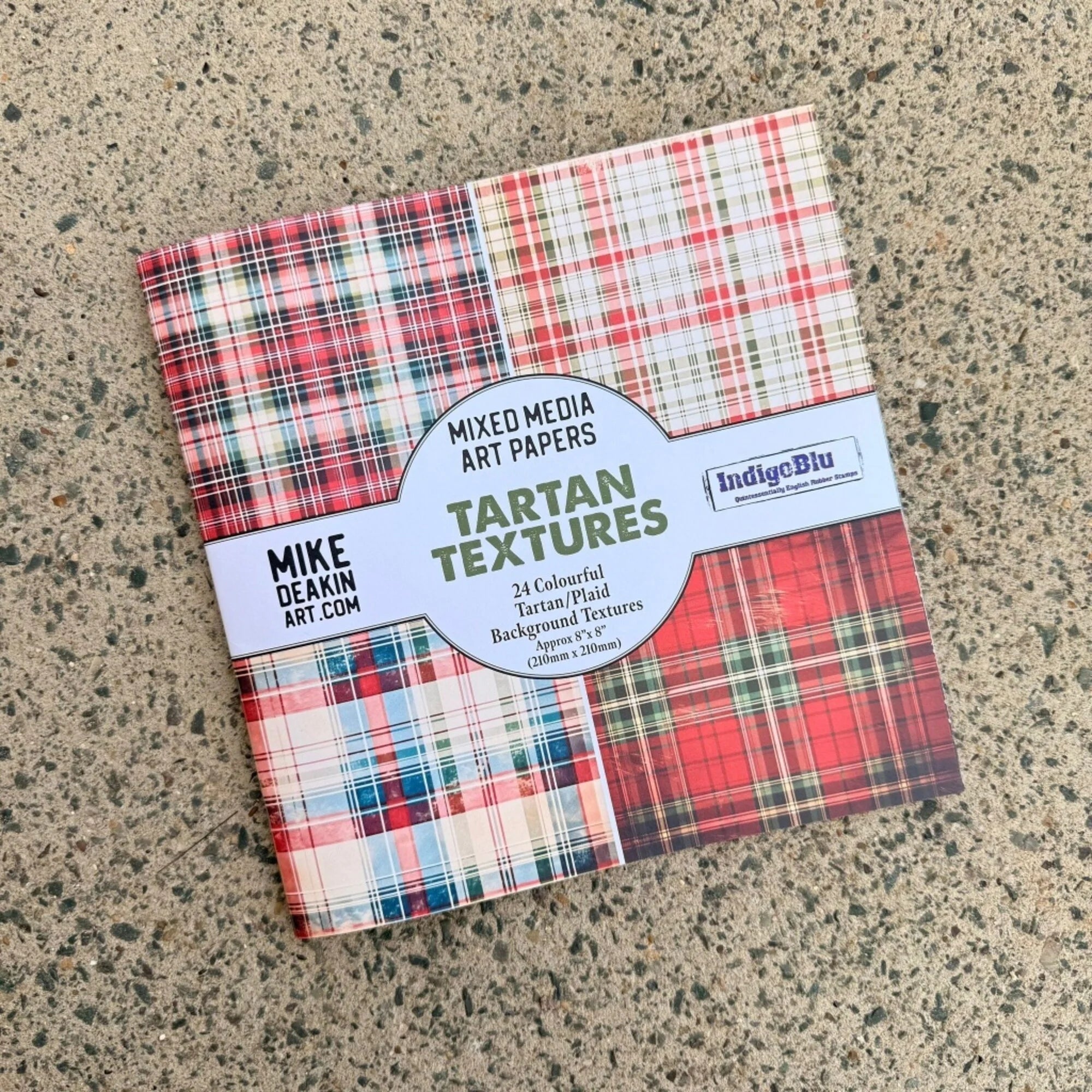 IndigoBlu - Tartan Textures - 8x8 Inch Paper Book