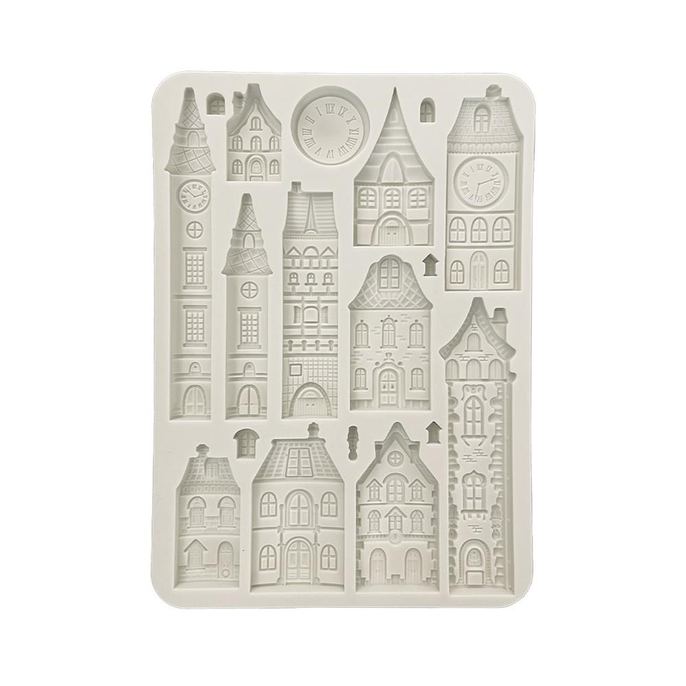 Stamperia  - Gear up for christmas - Silicon Mould -  Cozy Houses - A5