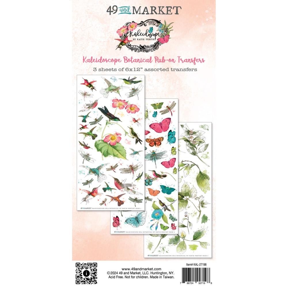 49 and Market - Kaleidoscope - Rub ons - Botanical