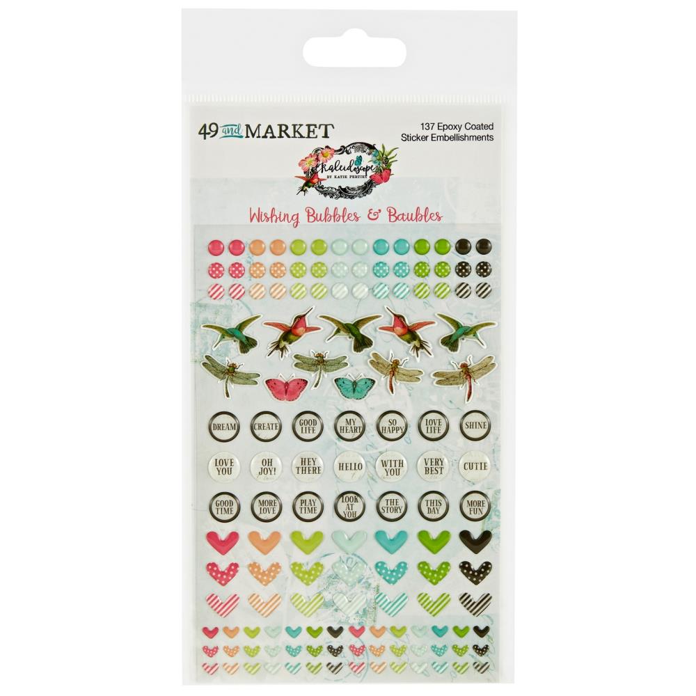 49 and Market -  Kaleidoscope - Whising Bubbles & Baubles - Epoxy Stickers
