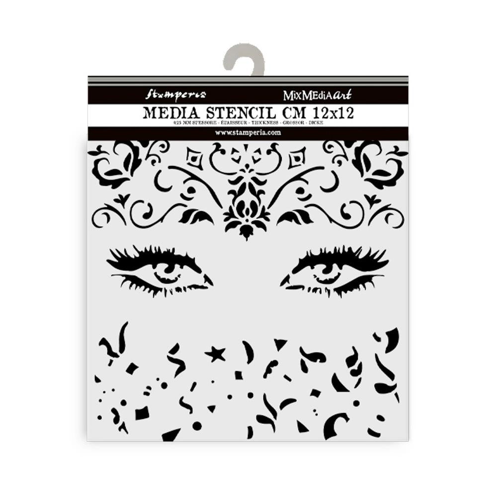 Stamperia - Masquerade - Stencil - Eyes - 12x12 cm