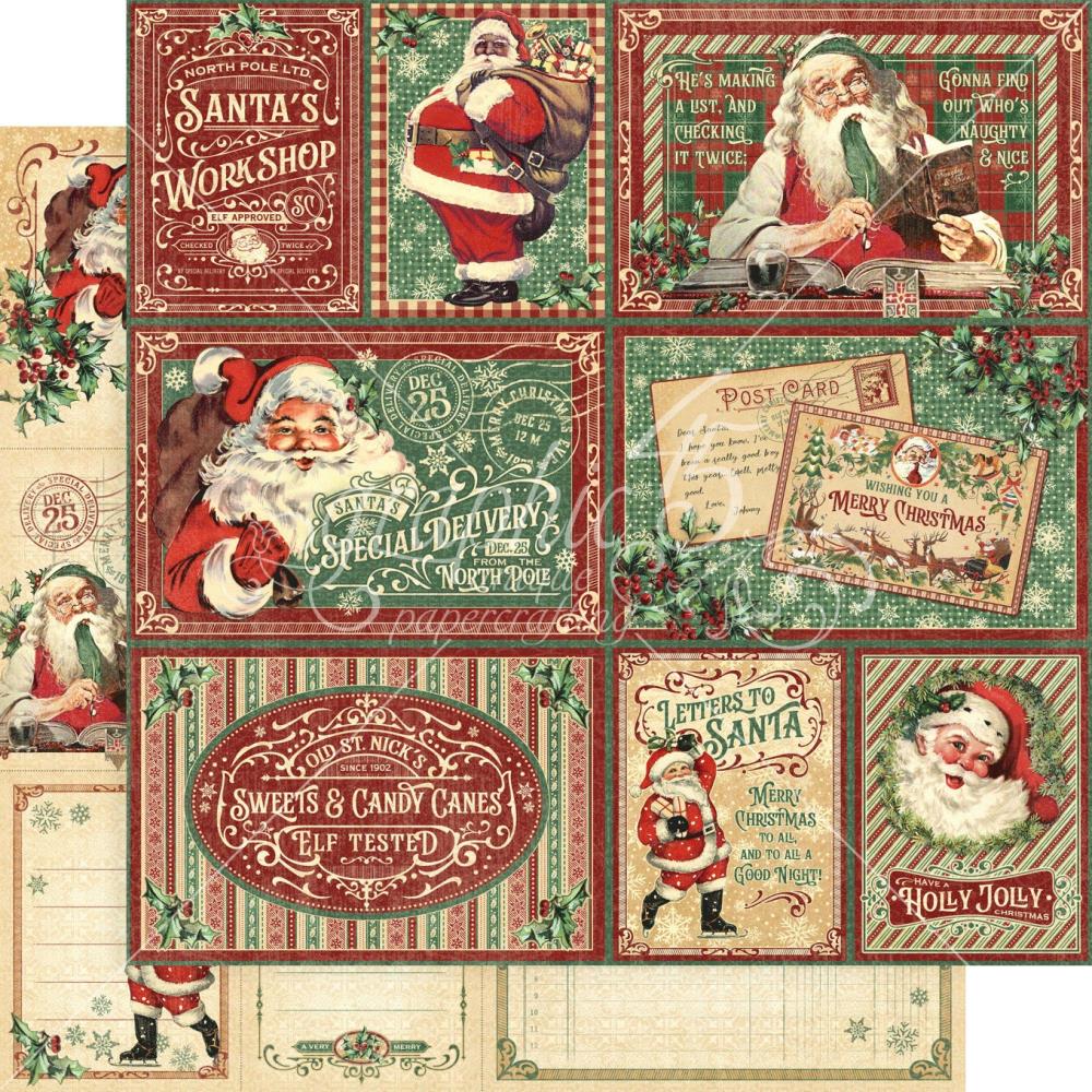 Graphic 45 - Letters to santa collection  - Paper Pad - 12 x 12"