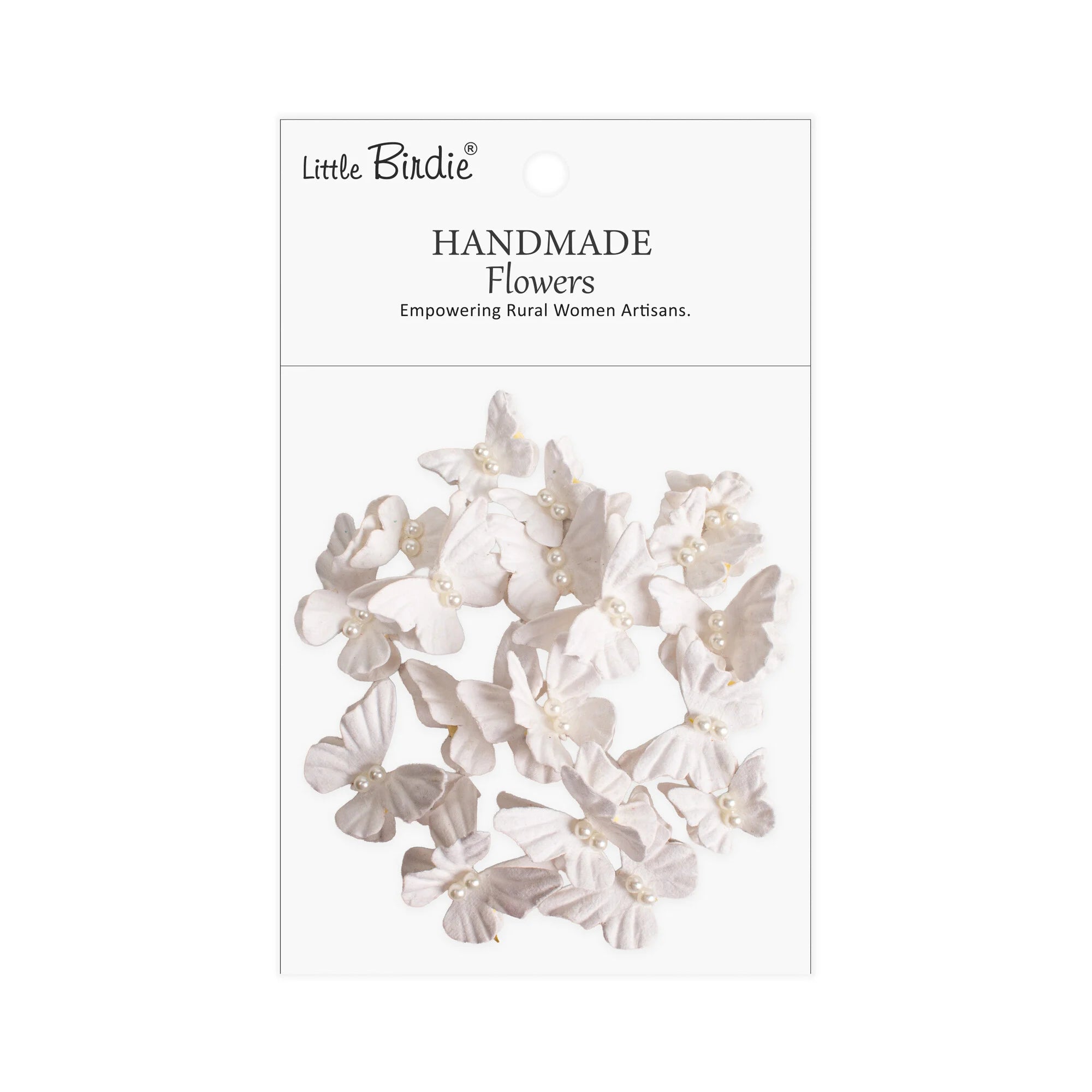 Little Birdie - Dreamy Flutter - paper flowers  - Frosty White