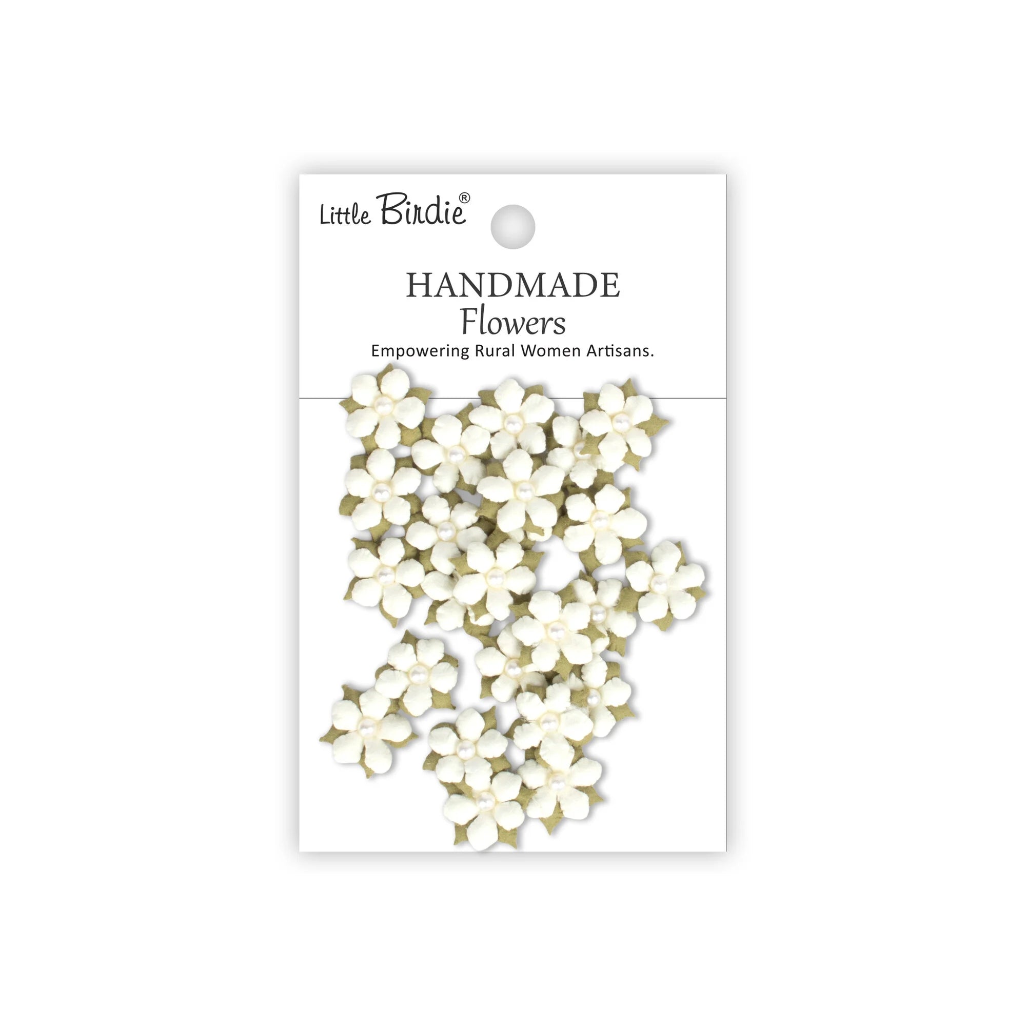 Little Birdie - Elira - paper flowers  - Ivory Pearl