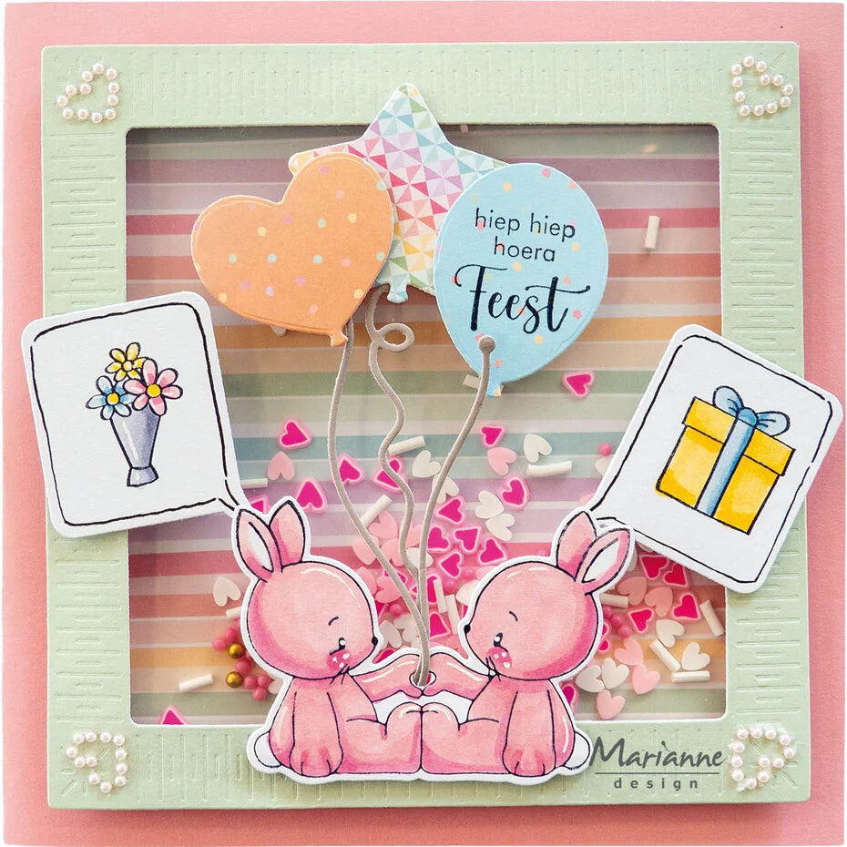 Marianne Design - Clear Stamp & Die - Rabbit Friends