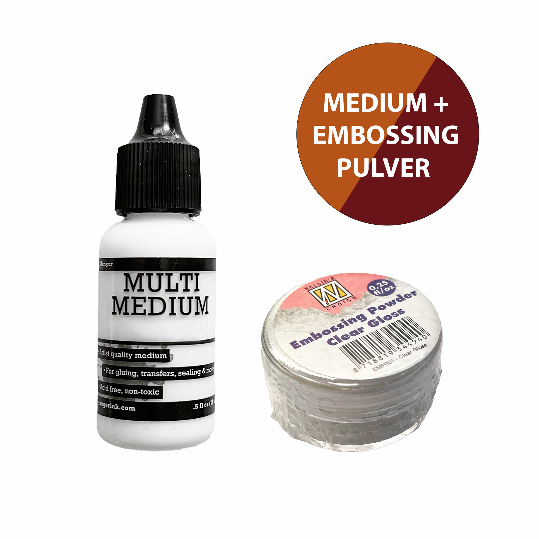 Scrap-a-long m/Yasmin - Kit med multi medium & clear embossing pulver