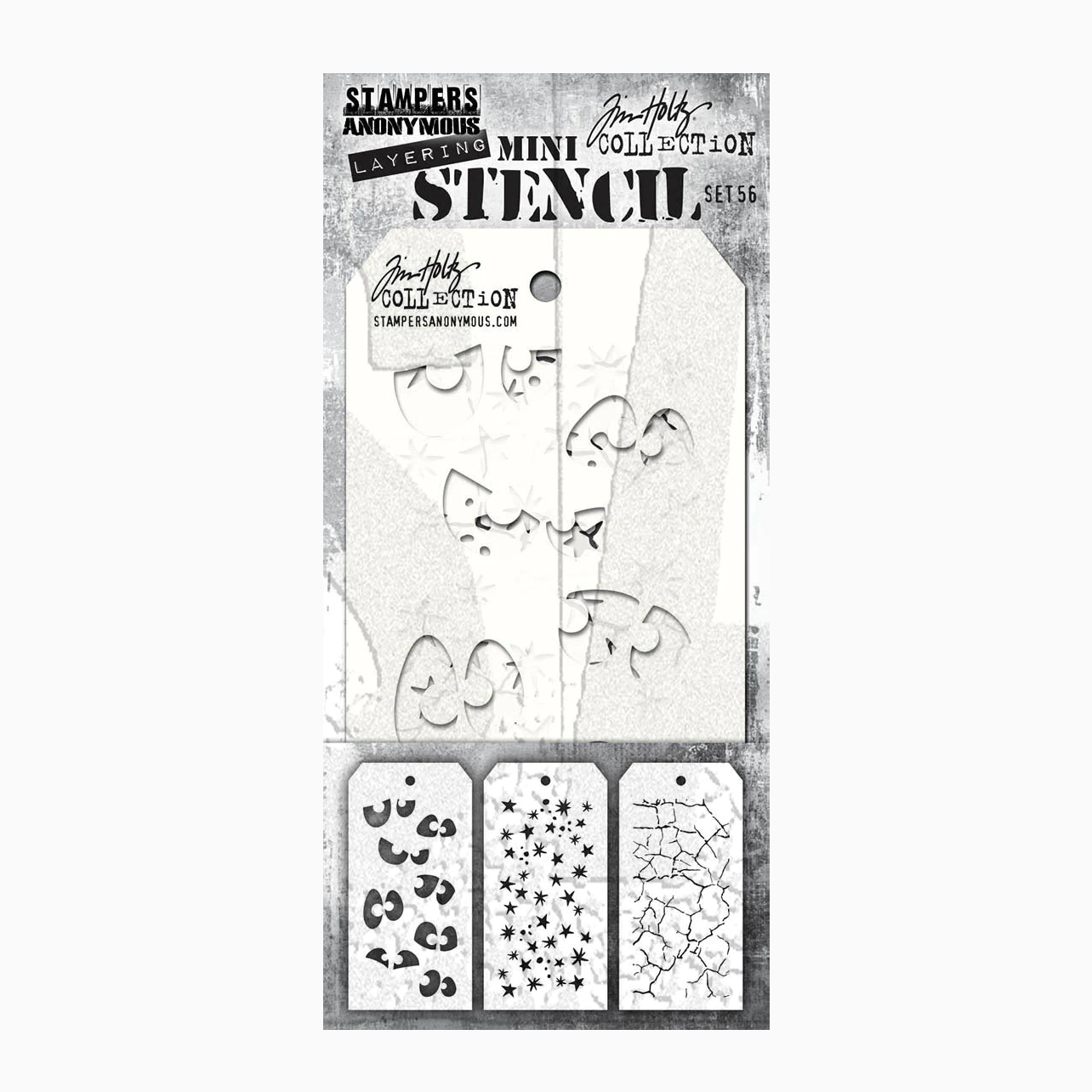 Tim Holtz - Mini Stencil  Set #56