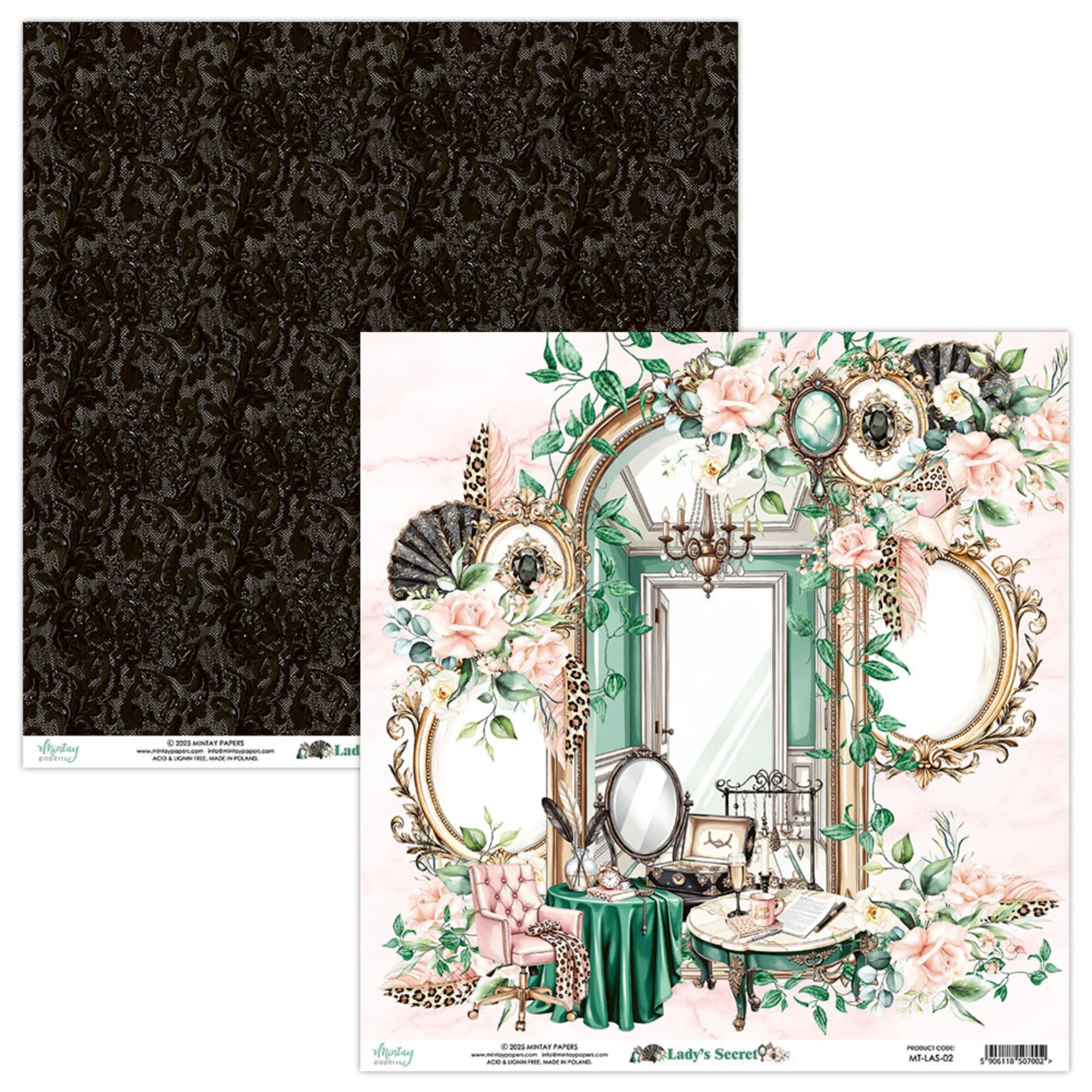Mintay Papers - Lady's Secret - Paper Pad - 8 x 8"