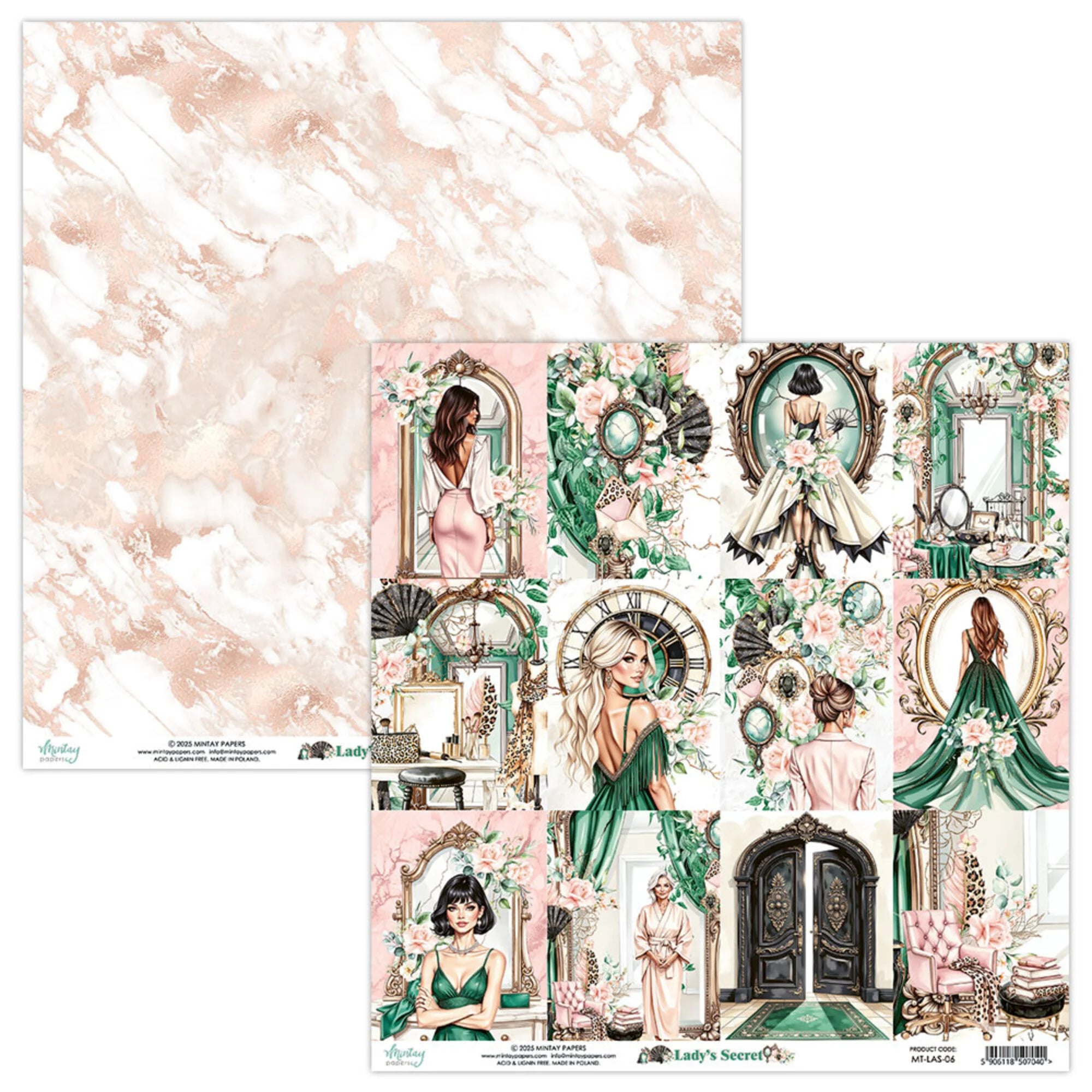 Mintay Papers - Lady's Secret - Paper Pack - 12 x 12"