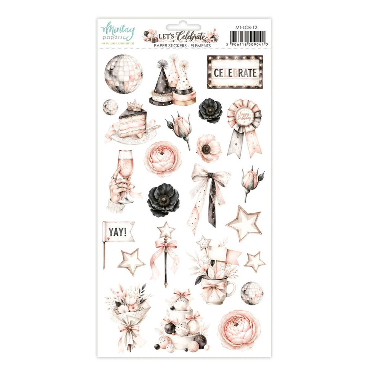Mintay - Let's Celebrate - Paper Stickers Elements - 6 x 12"