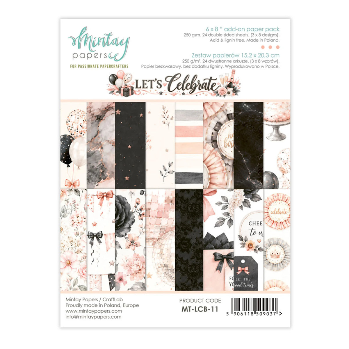 Mintay Papers - Let's Celebrate - Add On Paper Pad - 6 x 8"