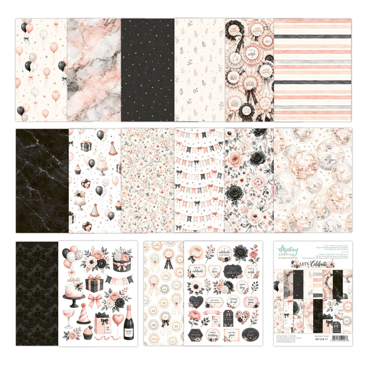 Mintay Papers - Let's Celebrate - Add On Paper Pad - 6 x 8"