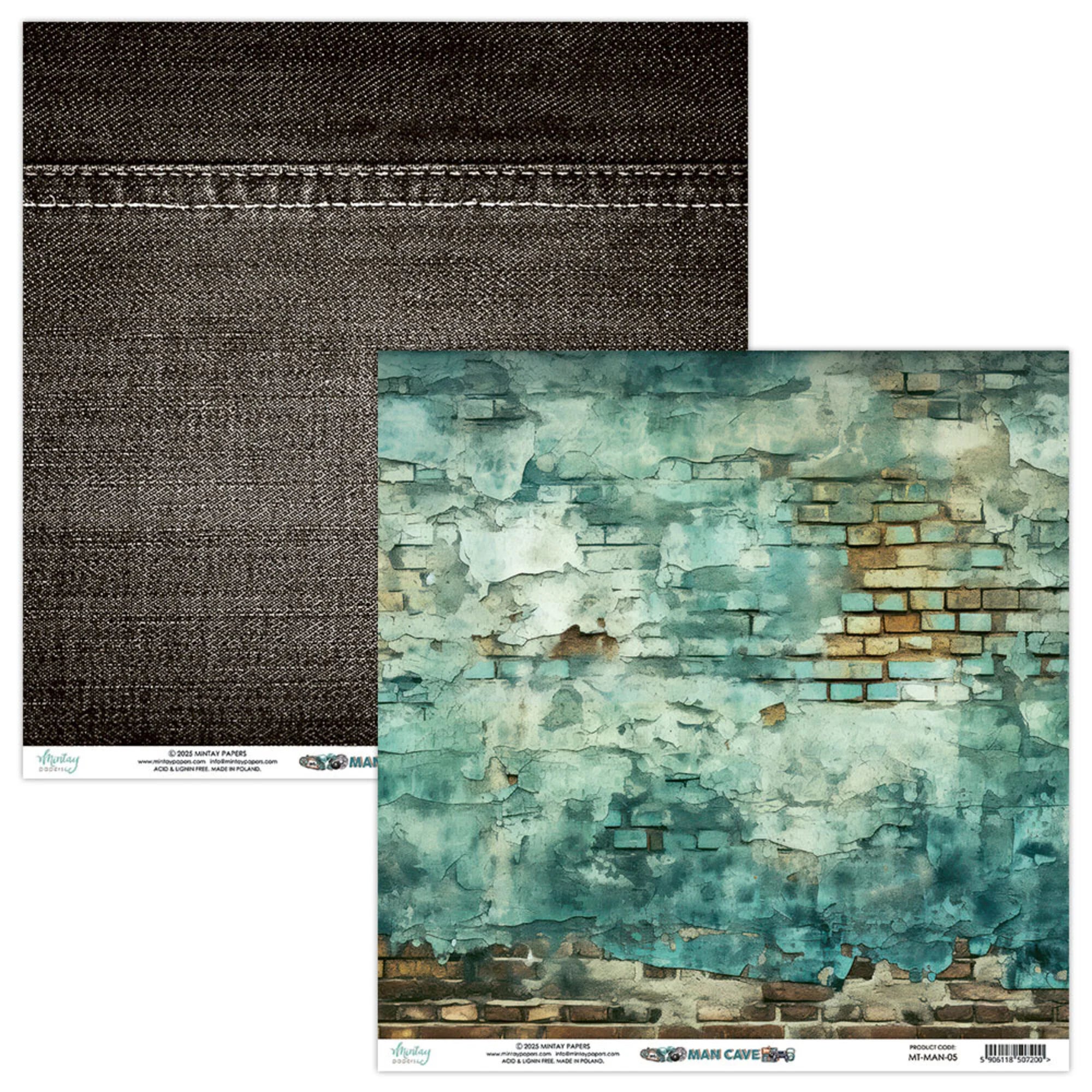 Mintay Papers - Man Cave - Paper Pack - 12 x 12"