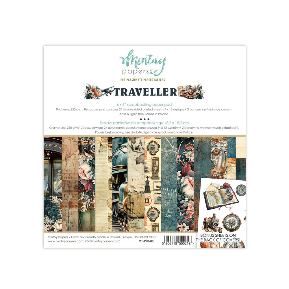 Mintay Papers - Traveller - Paper Pack  - 12 x 12"