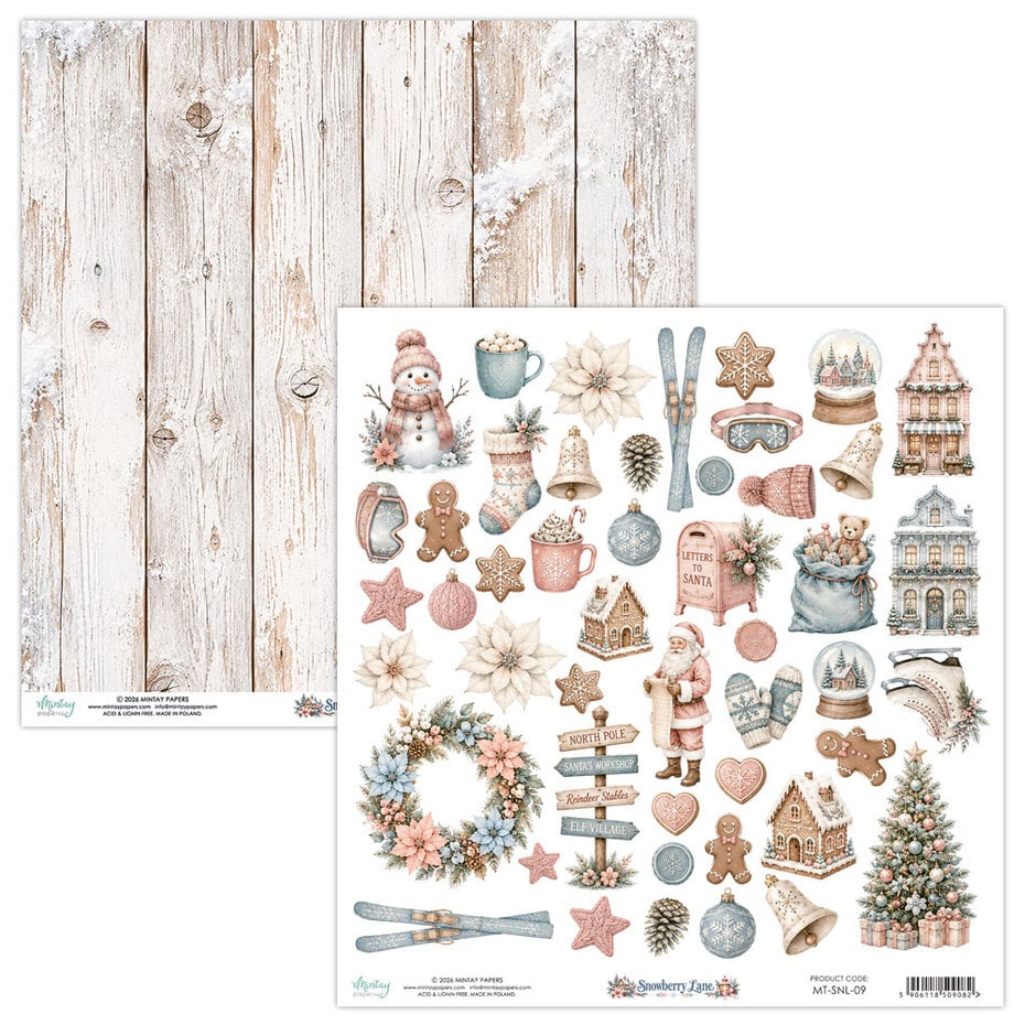 Mintay Papers - Snowberry Lane - Elements 09 - 12x12"