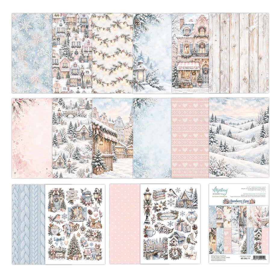 Mintay Papers - Snowberry Lane - Add On Paper Pad - 6 x 8"