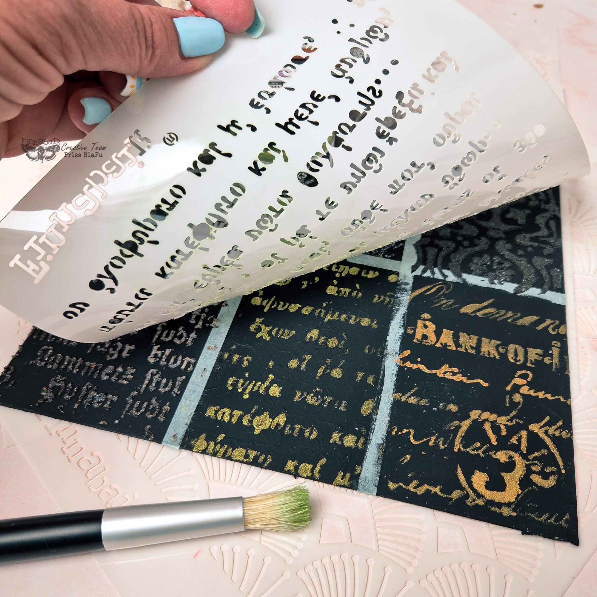 Prima - Finnabair - Elementals Stencil Set - Old Pages