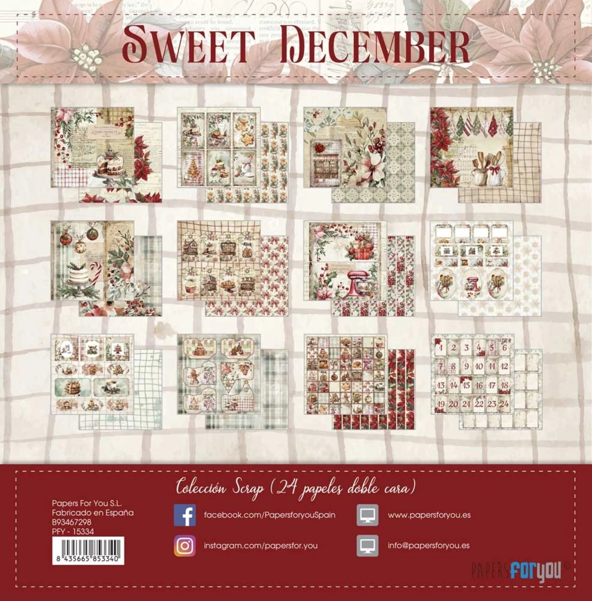 Papers for you - Sweet december - Paper Pack -  6 x 6"
