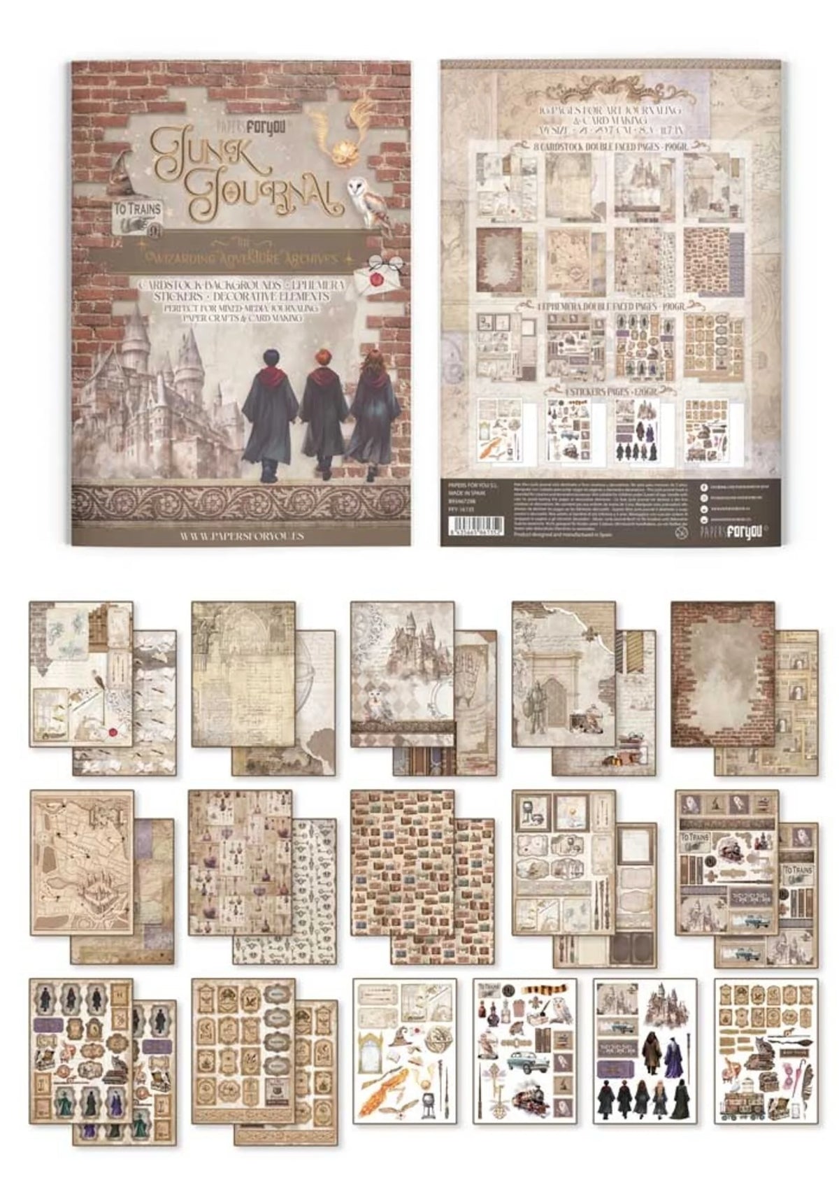 Papers for you - Wizard Adventure Archives - Junk Journal A4