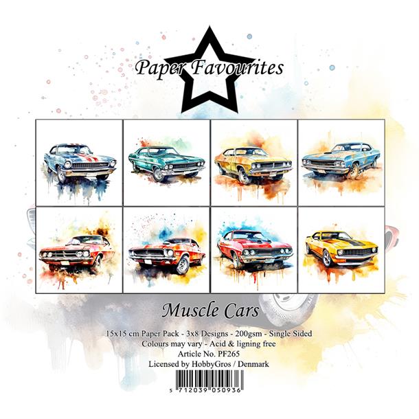 Paper Favourites - Muscle Cars - Paper Pack    6 x 6"