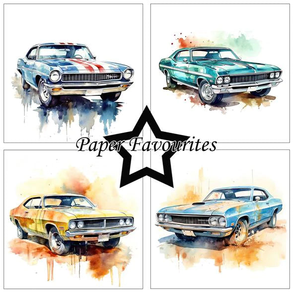 Paper Favourites - Muscle Cars - Paper Pack    6 x 6"