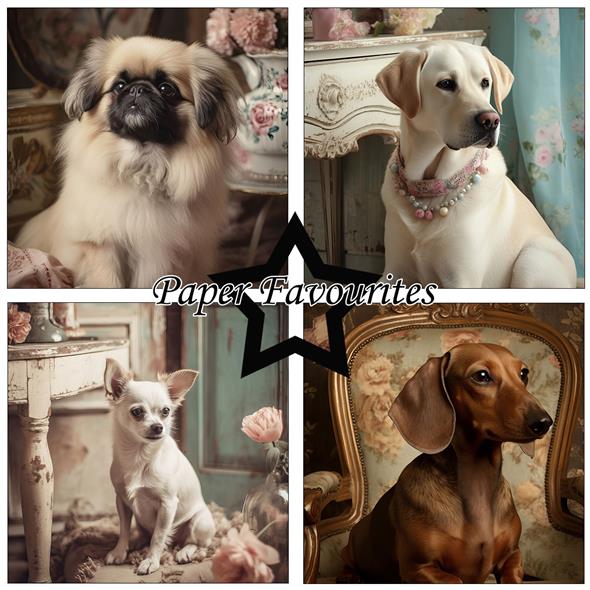Paper Favourites - Shabby Dogs - Paper Pack    6 x 6"