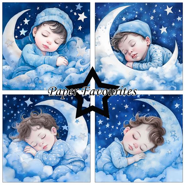 Paper Favourites - Sleeping girl & boy - Paper Pack    6 x 6"