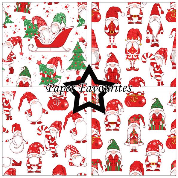 Paper Favourites - Christmas Gnomes  - Paper Pack    12 x 12"