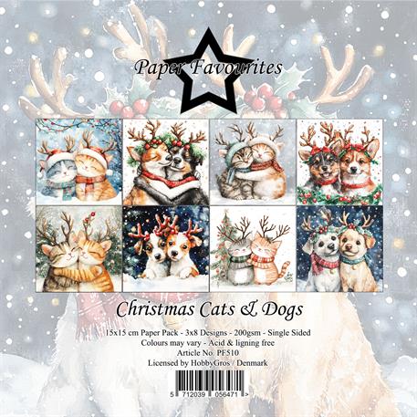 Paper Favourites - Christmas Cats and Dogs - Paper Pack    6 x 6"