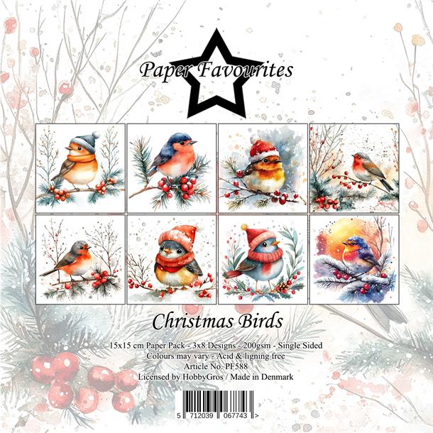 Paper Favourites - Christmas Birds - Paper Pack    6 x 6"